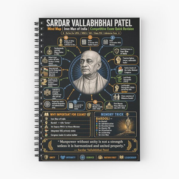 Item preview, Sardar Vallabhbhai Patel Educational Mind Map designed and sold by KARTICK DUTTA.