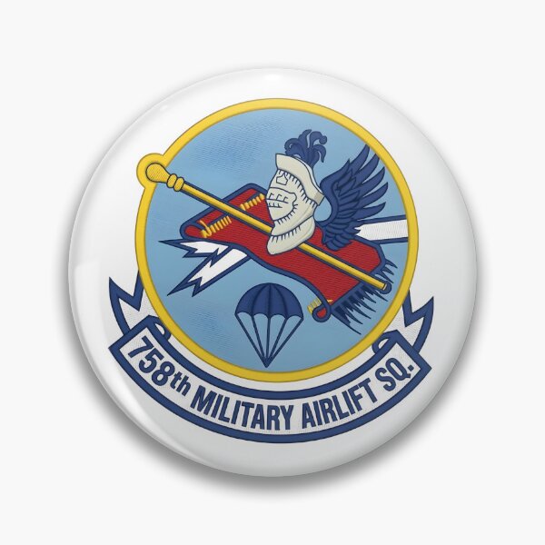 Item preview, USAF 758th Military Airlift Squadron Patch Illustration designed and sold by CharlieDesings.