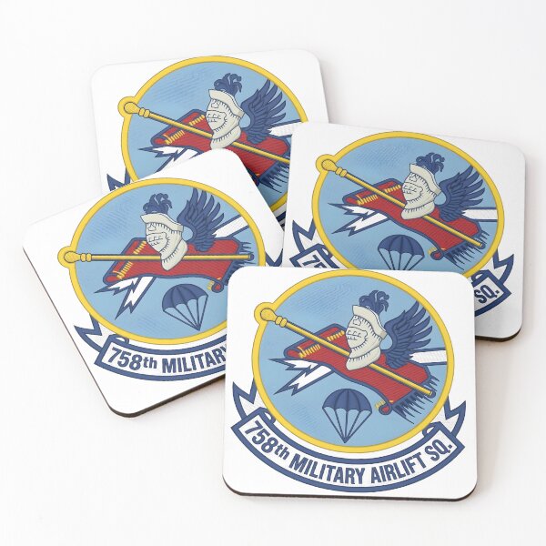Item preview, USAF 758th Military Airlift Squadron Patch Illustration designed and sold by CharlieDesings.