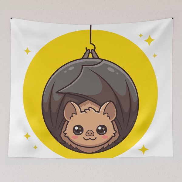 Item preview, Cute Sky Puppy Fruit Bat Yellow Full Moon designed and sold by Arc2020.