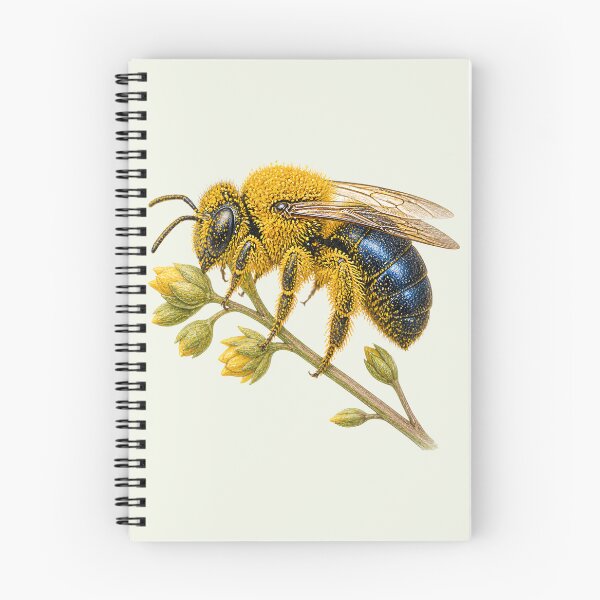 Item preview, Mason Bee Covered In Pollen | Colored Pencil Nature Study designed and sold by BloomStudio1.