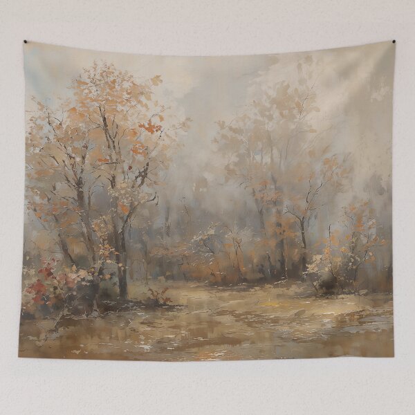Item preview, Vintage Muted Autumn Forest - Soft Impressionistic Fall Landscape Painting designed and sold by Sergey Sedunov.