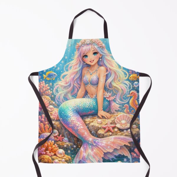 Item preview, Colorful Fantasy Mermaid Wall Art designed and sold by Black Signal.