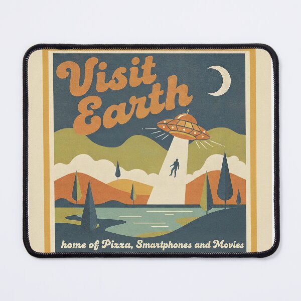 Item preview, Visit Earth – home of Pizza, Smartphones and Movies designed and sold by Infinity Beans.