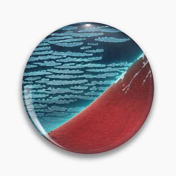 Item preview, Moonlight Glow Red Fuji | Neon Ukiyo-e Re:Mix | Japanese Art | Mount Fuji Metal designed and sold by vekotpu.
