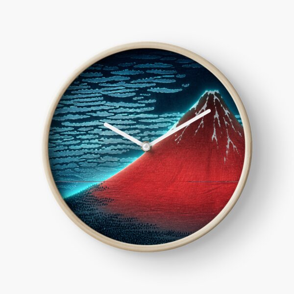 Item preview, Moonlight Glow Red Fuji | Neon Ukiyo-e Re:Mix | Japanese Art | Mount Fuji Metal designed and sold by vekotpu.