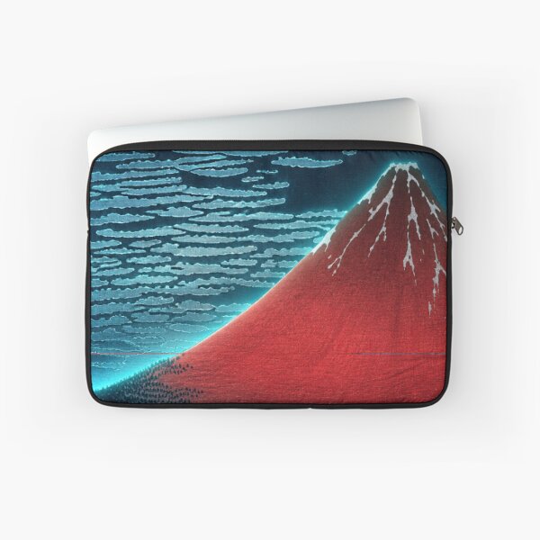 Item preview, Moonlight Glow Red Fuji | Neon Ukiyo-e Re:Mix | Japanese Art | Mount Fuji Metal designed and sold by vekotpu.