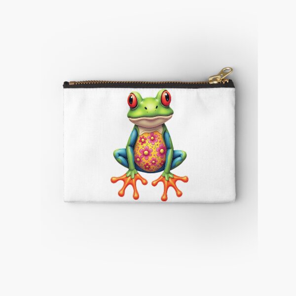 Item preview, Cute Floral Frog | Colorful Red-Eyed Tree Frog Art designed and sold by WonderWaresGifts.