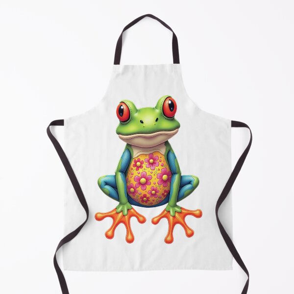 Item preview, Cute Floral Frog | Colorful Red-Eyed Tree Frog Art designed and sold by WonderWaresGifts.