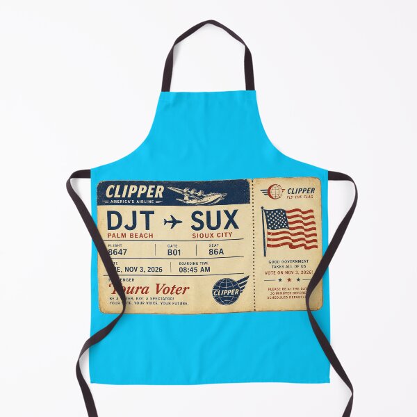 Item preview, ✈️ DJT → SUX Boarding Pass - LAST CALL FOR DEMOCRACY COLLECTION ✈️ - Vintage Classic Clipper - Passenger Youra Voter designed and sold by WheelieGdArt.