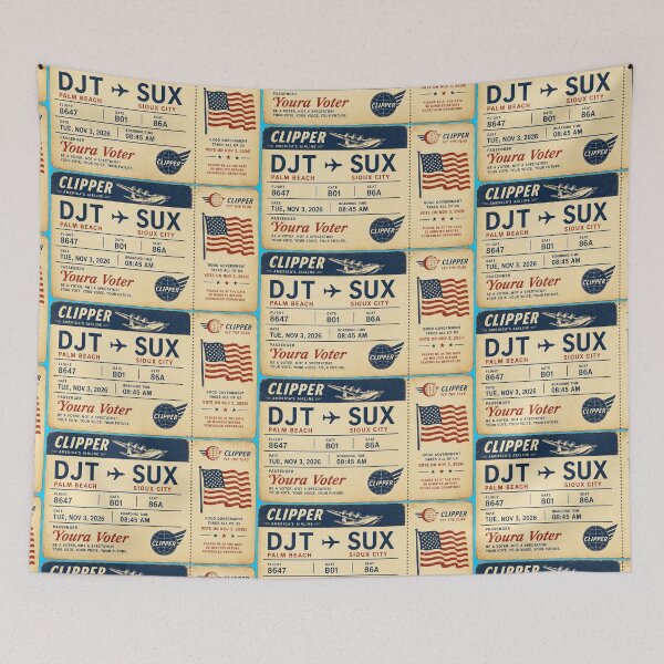 Item preview, ✈️ DJT → SUX Boarding Pass - LAST CALL FOR DEMOCRACY COLLECTION ✈️ - Vintage Classic Clipper - Passenger Youra Voter designed and sold by WheelieGdArt.