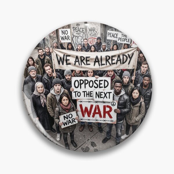 Item preview, We Are Already Opposed to The Next War designed and sold by Home Decor Art.