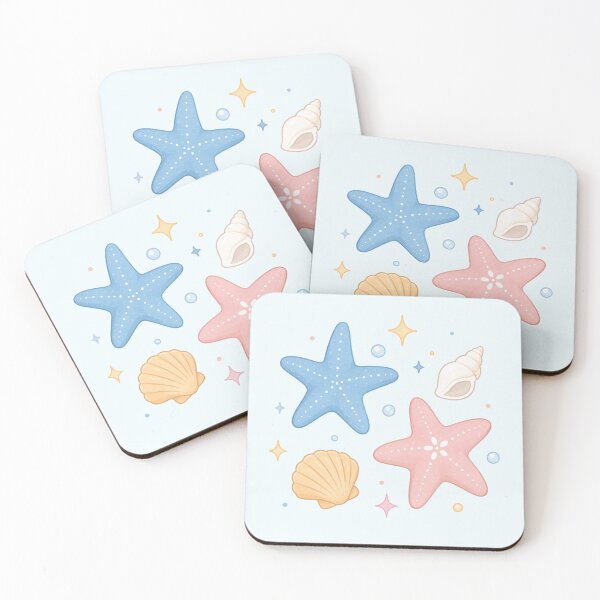 Item preview, Cute Pastel Starfish & Shells designed and sold by 0606PM.