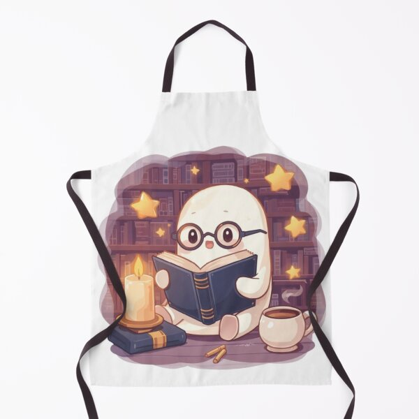Item preview, Library Ghost Reading Club | Cute Bookworm Ghost Sticker designed and sold by Stylestickers55.