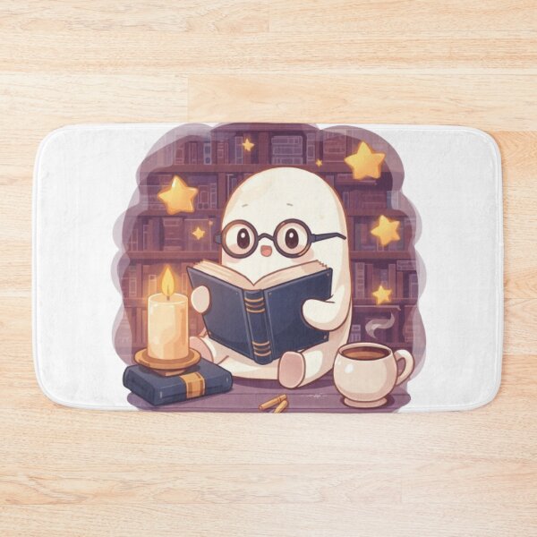 Item preview, Library Ghost Reading Club | Cute Bookworm Ghost Sticker designed and sold by Stylestickers55.