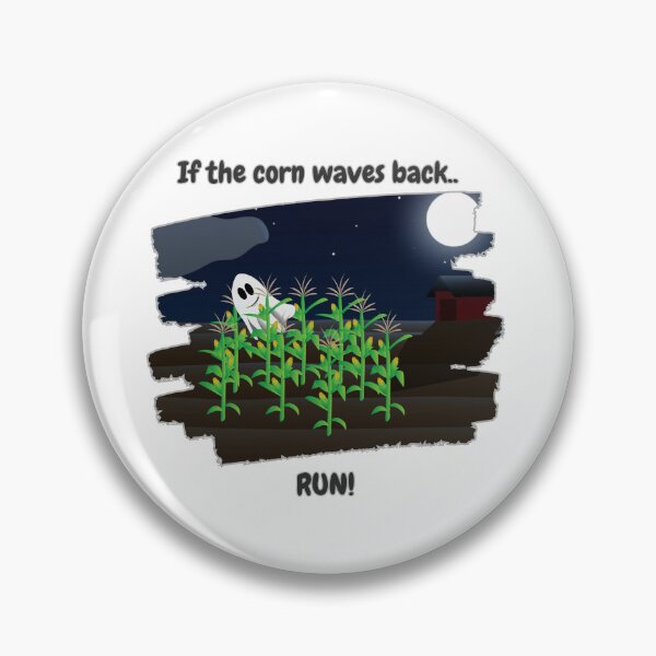 Item preview, If the Corn Waves Back Run Funny Halloween Ghost Corn Maze Fall Design designed and sold by DesignsbyDustin.
