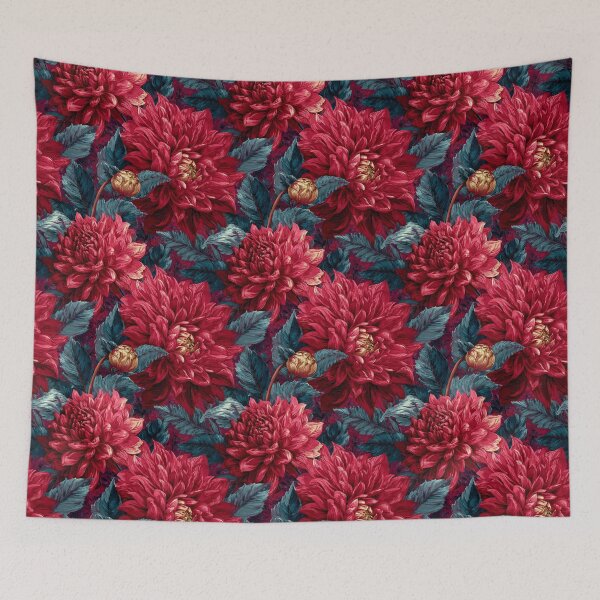 Item preview, Colorful Dahlias Floral  - Retro Flower Floral  - Anniversary Gifts For Mom designed and sold by RoyalStarsPatts.