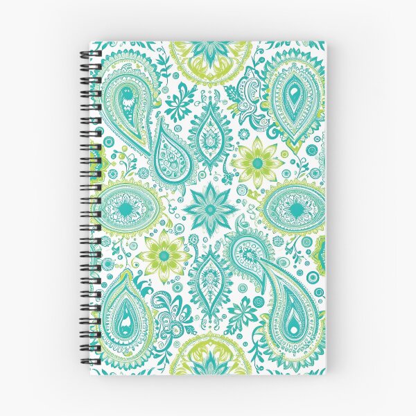 Item preview, Intricate Paisley Pattern in Vibrant Teal and Green Hues designed and sold by Lucia Amaris Art.
