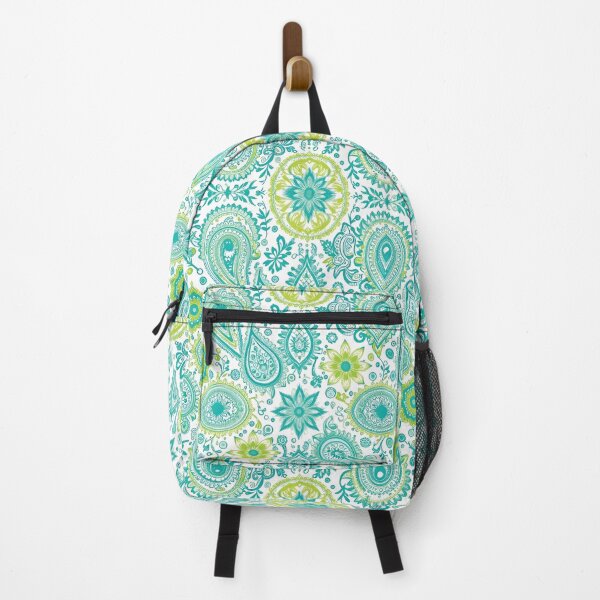 Item preview, Intricate Paisley Pattern in Vibrant Teal and Green Hues designed and sold by Lucia Amaris Art.