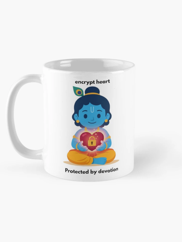 Thumbnail 5 of 6, Coffee Mug, Encrypt Heart | Cybersecurity Developer Sticker | Tech Humor designed and sold by BhaktiByte.
