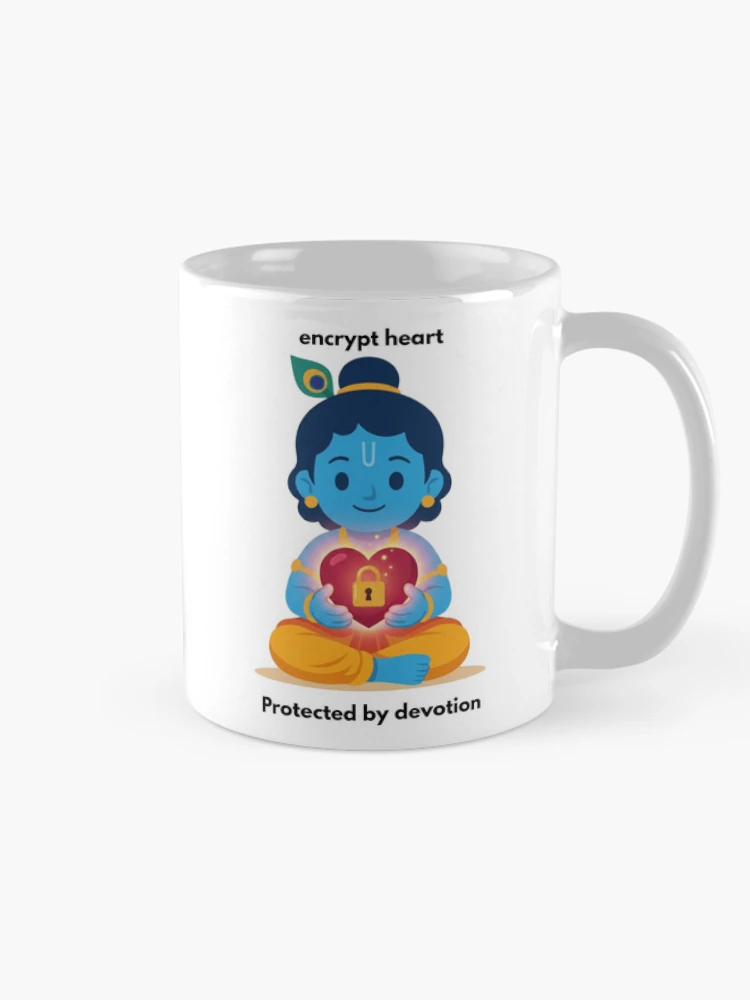Thumbnail 3 of 6, Coffee Mug, Encrypt Heart | Cybersecurity Developer Sticker | Tech Humor designed and sold by BhaktiByte.