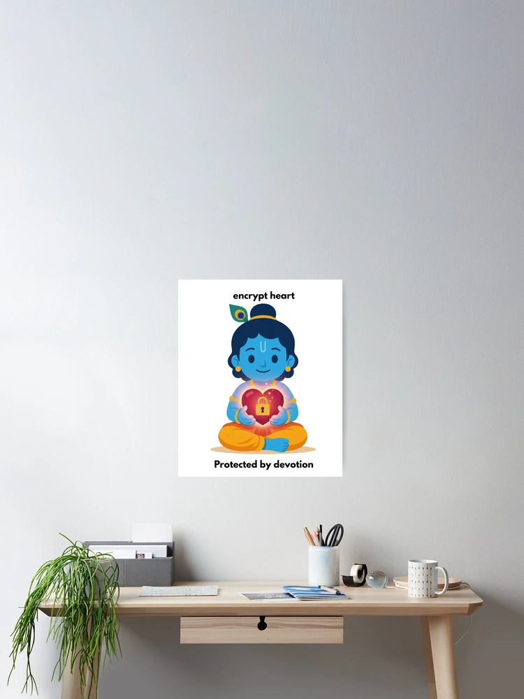 Thumbnail 2 of 3, Poster, Encrypt Heart | Cybersecurity Developer Sticker | Tech Humor designed and sold by BhaktiByte.