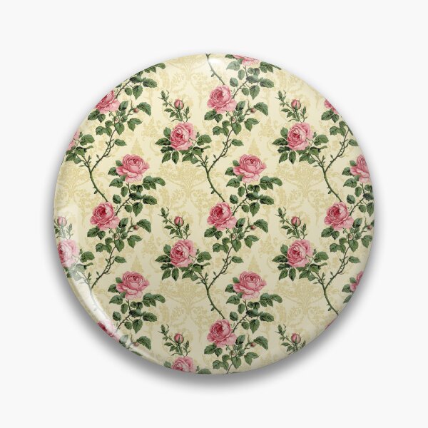 Item preview, Vintage Cottage Pink and Yellow Floral Pattern designed and sold by LouieVanille.