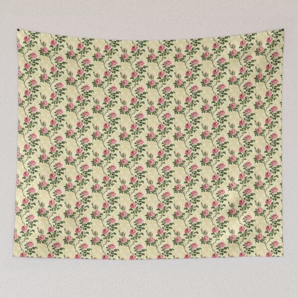 Item preview, Vintage Cottage Pink and Yellow Floral Pattern designed and sold by LouieVanille.