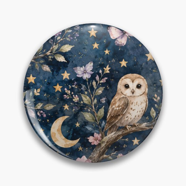 Item preview,  Watercolor Owl Floral Pattern designed and sold by M.Store.