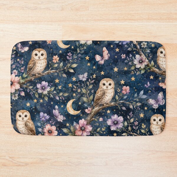 Item preview,  Watercolor Owl Floral Pattern designed and sold by M.Store.