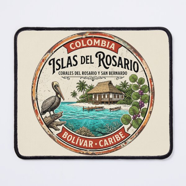 Item preview, Corales del Rosario Sticker — Vintage Caribbean Reef Conservation Badge designed and sold by ColombianaShop.