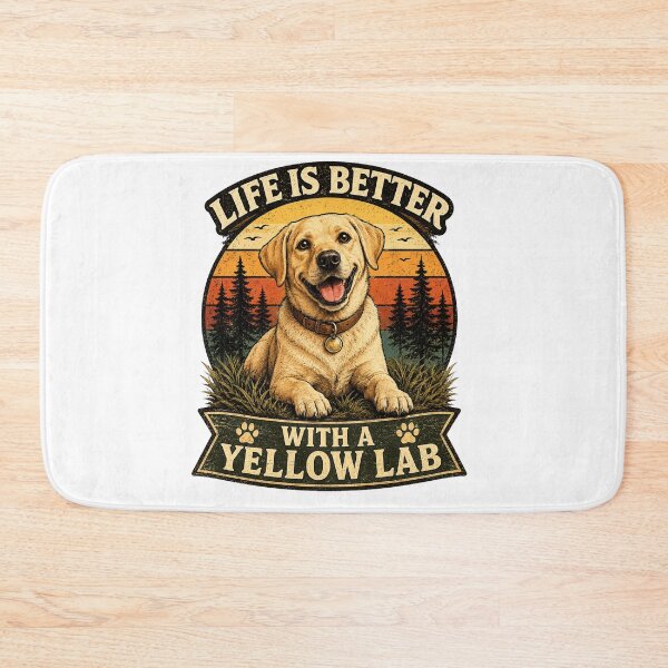 Item preview, Life Is Better With A Yellow Lab | Vintage Labrador Retriever Dog Lover T-Shirt designed and sold by Goodthingstree.