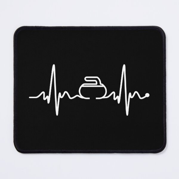 Artikelvorschau, Curling Herzschlag Puls EKG Sport Design entworfen und verkauft von Dmo3HarkoArt.