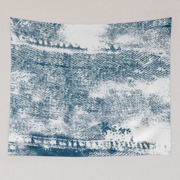 Item preview, Vintage Indigo Blue Engraving Grunge - Aesthetic Denim Texture Art designed and sold by LYAN-STORE.