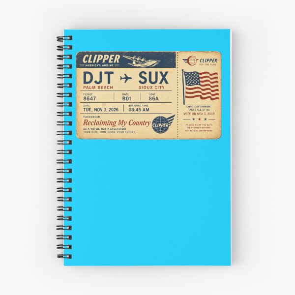 Item preview, ✈️ DJT → SUX Boarding Pass - LAST CALL FOR DEMOCRACY COLLECTION ✈️ - Vintage Classic Clipper - Passenger Reclaiming My Country designed and sold by WheelieGdArt.