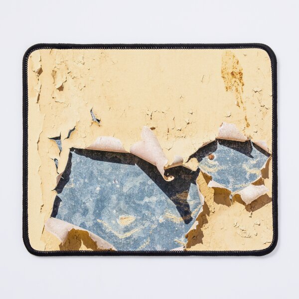 Item preview, Peeling Yellow Wall With Exposed Dark Plaster And Weathered Paint Texture designed and sold by Nmallia.