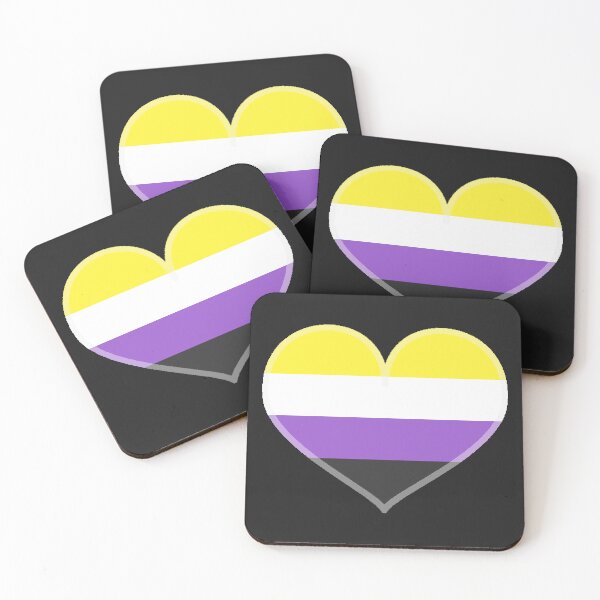 Item preview, Non-Binary Pride Heart [Dark Edition] designed and sold by Roxzania.
