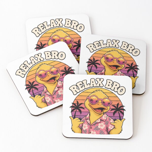 Item preview, Relax Bro Funny Summer Duck Vacation Gift for Beach Lovers designed and sold by the-dovlat.