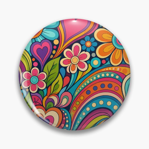 Item preview, Groovy 70s Retro Floral Pattern – Colorful Psychedelic Hippie Art designed and sold by Far Out Goods.