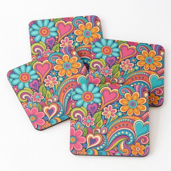 Item preview, Groovy 70s Retro Floral Pattern – Colorful Psychedelic Hippie Art designed and sold by Far Out Goods.
