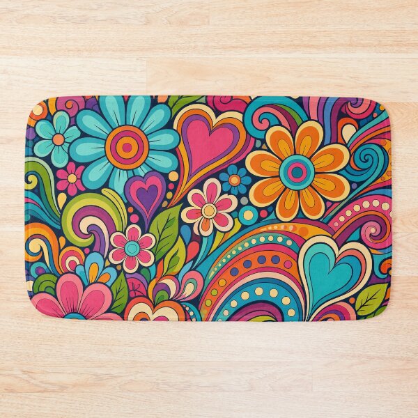 Item preview, Groovy 70s Retro Floral Pattern – Colorful Psychedelic Hippie Art designed and sold by Far Out Goods.