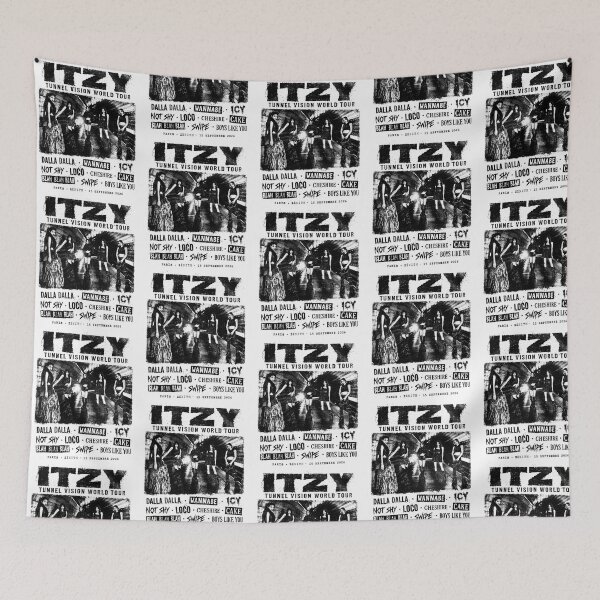 Item preview, ITZY Tunnel Vision World Tour Paris 2026 Vintage Concert Graphic designed and sold by ajifujpost.