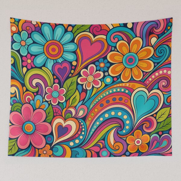 Item preview, Groovy 70s Retro Floral Pattern – Colorful Psychedelic Hippie Art designed and sold by Far Out Goods.