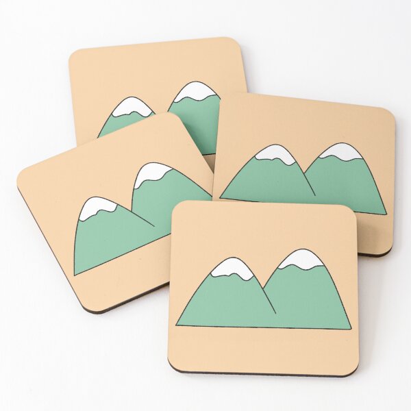 Item preview, Simple Green Snowy Mountain Peaks designed and sold by ubborn.