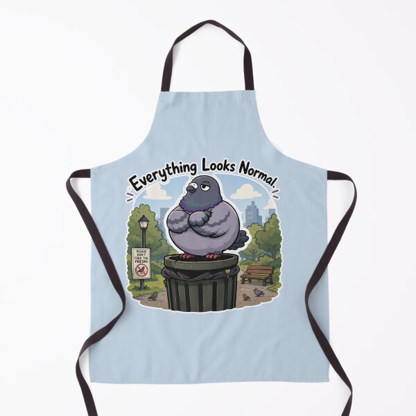 Item preview, Everything Looks Normal Funny Pigeon Trash Can Bird Meme Sticker designed and sold by SimplePoDesign.