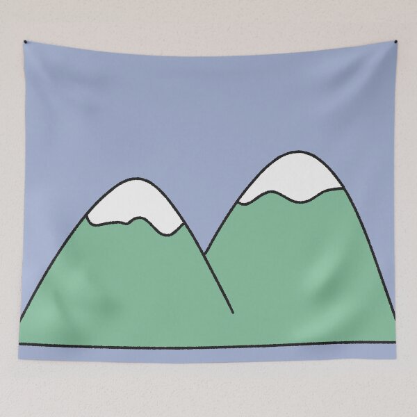 Item preview, Simple Green Snowy Mountain Peaks designed and sold by ubborn.