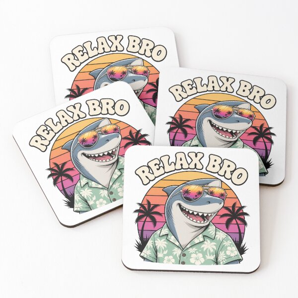 Item preview, Relax Bro Cool Shark Hawaiian Shirt Beach Vacation Gift designed and sold by the-dovlat.