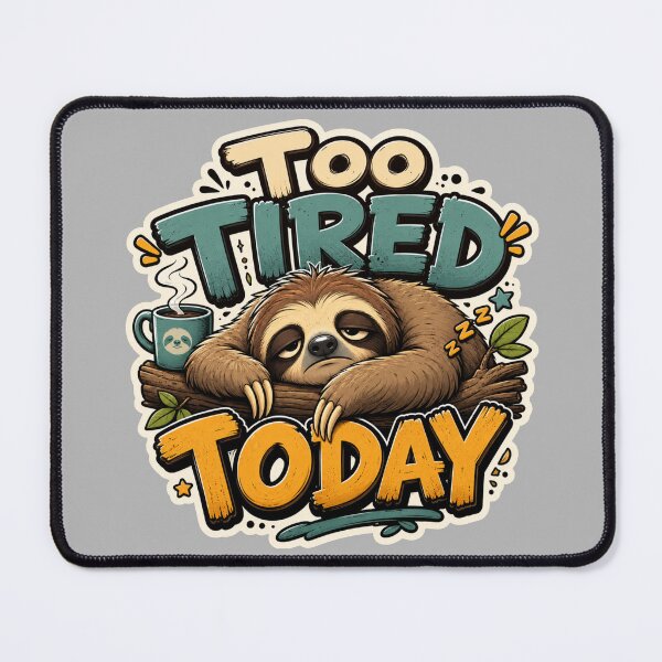 Item preview, Too Tired Sloth Coffee Vibes designed and sold by PixoNest.