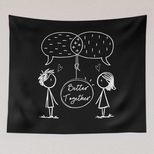 Item preview, Better Together | Positive Communication Minimalist Line Art for Mental Health designed and sold by waikibi ⭐⭐⭐⭐⭐.