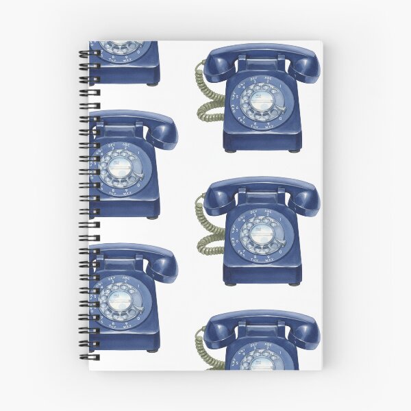 Item preview, Vintage Blue Rotary Telephone Watercolor Illustration designed and sold by KaleChub.